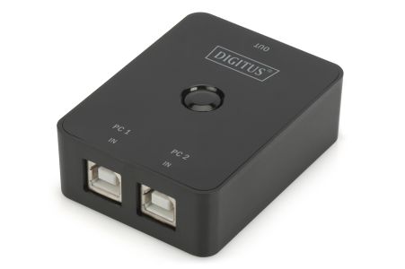 Przełącznik DIGITUS DA-70135-2 (2x USB 2.0; kolor czarny)