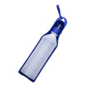 Przenośne poidło/ Butelka turystyczna dla psa, 500ml - niebieska