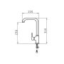 Pyramis Silvio Duo kitchen mixer 090929638 Granite / Carbon