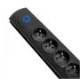 Qoltec 50112 surge protector 6 AC outlet(s) 230 V 3 m Black