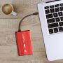 Qoltec 51860 External Hard Drive Case HDD/SSD 2.5'' SATA3 | USB 3.0 | Red