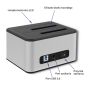 Qoltec 5316 2x HDD / SSD docking station | 2.5 