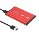 QOLTEC OBUDOWA NA DYSK HDD/SSD 2.5" SATA3 | USB3.0 | CZERWONY