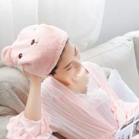 Quick-drying hair towel 4in1 - pink