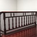 Railing safety net - brown