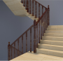 Railing safety net - brown