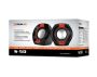 REAL-EL S-50 active loudspeakers 2.0, black/red, 6W