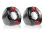 REAL-EL S-50 active loudspeakers 2.0, black/red, 6W