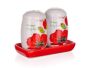 Red Poppy Salt & Pepper Tray