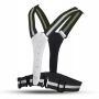 Reflective LED suspenders - black