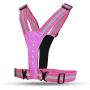 Reflective LED suspenders - pink