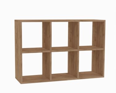 Regał 2x3 Dąb Craft Złoty