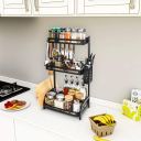 Regał na przyprawy i akcesoria kuchenne LOFT — trzypoziomowy (bez skręcania)