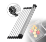 Roll-up drainer for dishes and vegetables / Dish dryer / Roll-up mat - black