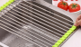 Roll-up drainer for dishes and vegetables / Dish dryer / Roll-up mat - green