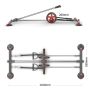 Roller with a base for exercising the abdominal muscles - pink