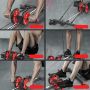 Roller with a base for exercising the abdominal muscles - pink