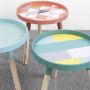 Round coffee table - turquoise