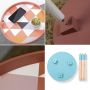 Round coffee table - turquoise