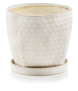 Round glazed ceramic pot - 16 cm - VINTAGE collection