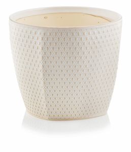 Round glazed ceramic pot - 16 cm - VINTAGE collection