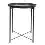Round metal table Loft style - black