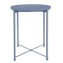 Round metal table Loft style - light blue