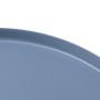 Round metal table Loft style - light blue