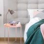 Round metal table Loft style - pink