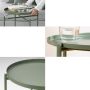 Round metal table Loft style - red