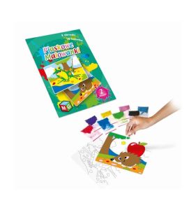 Sand coloring Frog and hedgehog