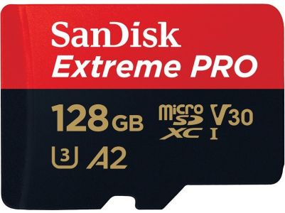 Sandisk 128GB Extreme Pro microSDXC memory card Class 10