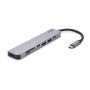 SAVIO AK-47 MULTIFUNCTIONAL USB Type C 7IN1 HUB HDMI, SD & TF CARD, USB 3.0, USB 3.0 Type C  Grey