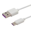 Savio USB – USB type C cable 5A, 1m CL-126 White