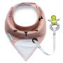 Scarf / bib with a pacifier hanger