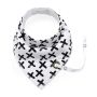 Scarf / bib with a pacifier hanger - cross