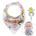 Scarf / bib with a pacifier hanger - dream catcher