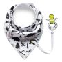 Scarf / bib with a pacifier hanger - forest animals