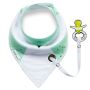 Scarf / bib with a pacifier hanger - mint