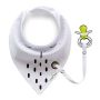 Scarf / bib with a pacifier hanger - white II