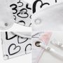 Scarf / bib with a pacifier hanger - white MILK