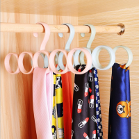 Scarf hanger ties stripes organizer scarves - pink
