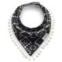 Scarf with pompoms for children - black