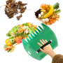 Scavenger, grapple, leaf and grass rake - dark green