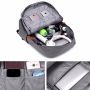 School backpack, student - light gray