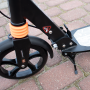 Scooter folding children and youth large wheels - black