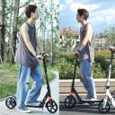 Scooter folding children and youth large wheels - black