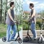 Scooter folding children and youth large wheels - black