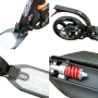 Scooter folding children and youth large wheels - black
