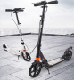 Scooter folding children and youth large wheels - white